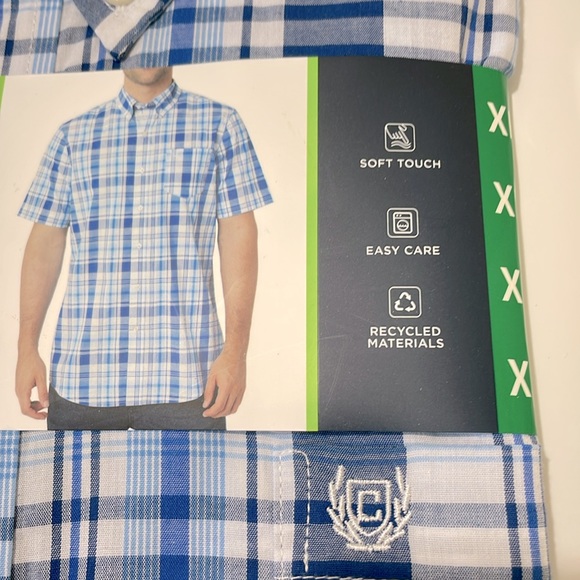 NWT CHAPS Men’s Easy Care Short Sleeve Classic Fit Size XL - Picture 4 of 5